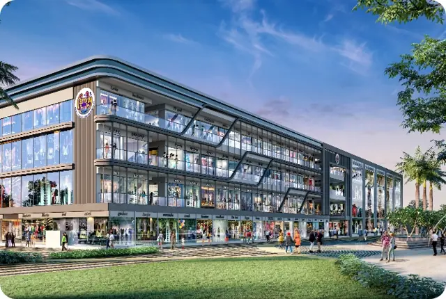 AU Family Hub &ndash; Retail facade &ndash; corner view