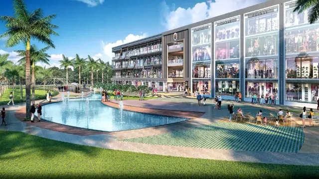 AU Family Hub &ndash; Water court and seating